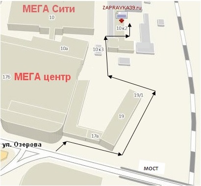 Схема проезда в офис Заправка39